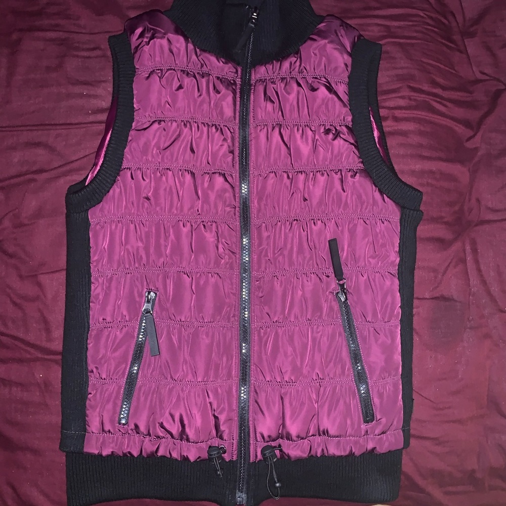 Purple Calvin Klein vest.